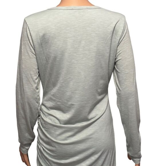 BTFBM Ruched Bodycon Long Sleeve Wrap Style Dress MEDIUM - Picture 7 of 14